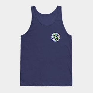 Electric Solar System Neon Earth Top Left Tank Top